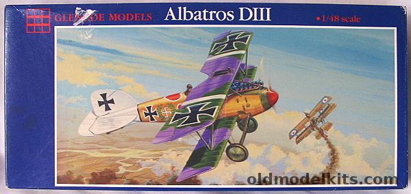 Glencoe 1/48 Albatros D-III - Von Richthofen / Ltn Allmenroder / Werner Voss, 05101 plastic model kit